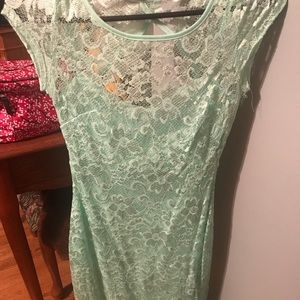 Knee length lace dress